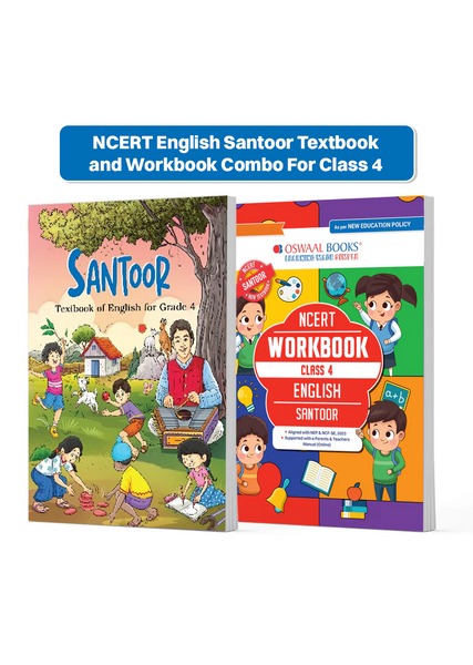 NCERT English Santoor Textbook and Workbook For Class 4 | Updated NCERT Pattern | Includes Mind Maps & Revision notes |Teachers Manual (Set of 2 books)