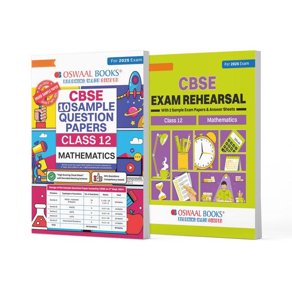 CBSE Sample Question Papers & Exam Rehearsal Class 12 Mathematics (Set of 2 Books) For 2025 Board Exam