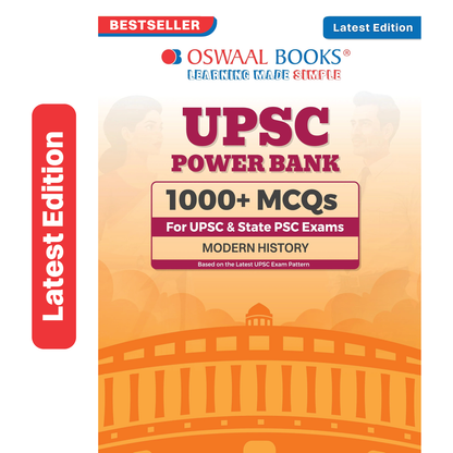 Oswaal UPSC Power Bank Modern History MCQ Book for UPSC CSE Prelims & State PSC Exams 2027 | 1000+ MCQs with Detailed Explanations | Modern India & Freedom Struggle Question Bank with Mind Maps
