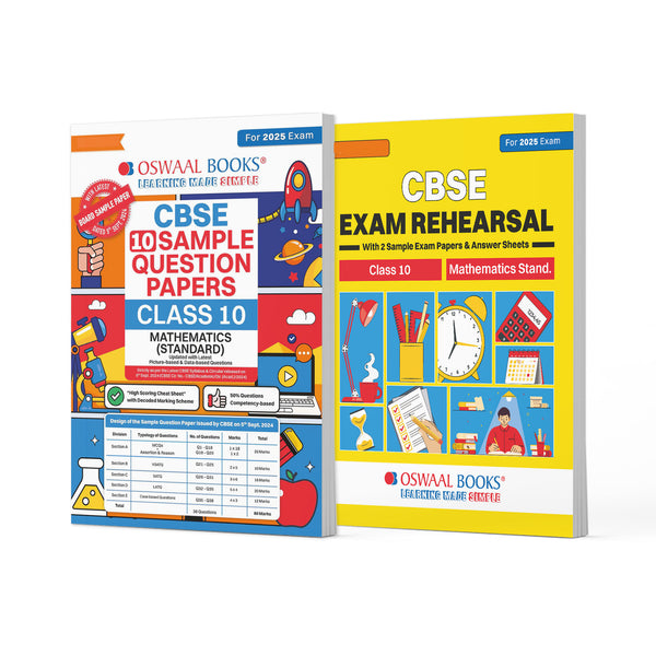 CBSE Sample Question Papers & Exam Rehearsal Class 10 Mathematics (Set of 2 Books) For 2025 Board Exam