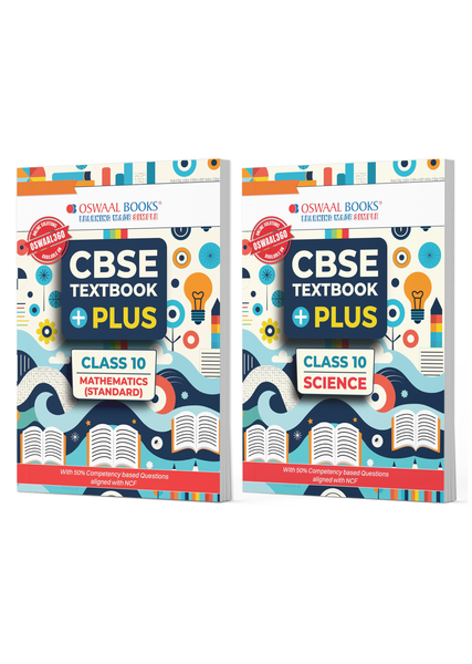 CBSE Textbook Plus Maths Standard & Science (Set of 2 Books) For Class 10 | With 50% competency-based Questions aligned with NCF | Includes Previous Years’ Exam Questions With Mnemonics and Mind Maps (For 2026 Exam)