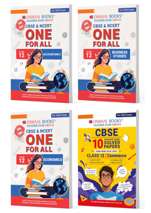 CBSE Mega Study Pack - CBSE & NCERT One For All,10 Years' Solved Paper, Textbook Solutions and Exemplar For Class 12 Commerce (For 2026 Exam)