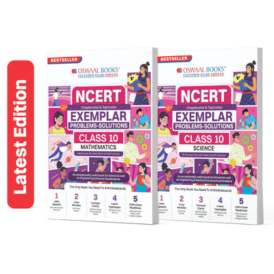 Oswaal NCERT Exemplar (Problems - Solutions) Class 10 Mathematics & Science (Set of 2 Books) For Latest Exam