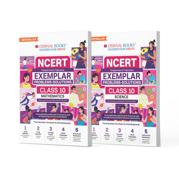 NCERT Exemplar (Problems - Solutions) Class 10 Mathematics & Science (Set of 2 Books) For Latest Exam