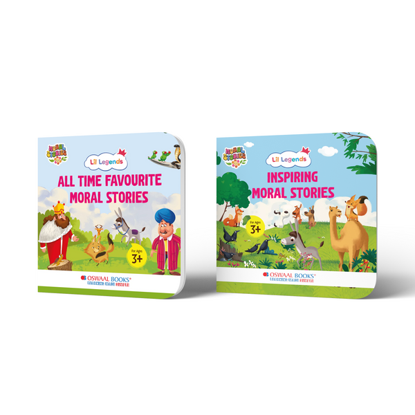 Lil Legends All Time Favourite and Inspiring Moral Stories Collection (Set of 2) | Illustrated Short Bedtime Stories for Kids | Educational & Inspiring English Storybook (Ages 3+)