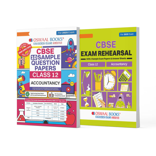 CBSE Sample Question Papers & Exam Rehearsal Class 12 Accountancy (Set of 2 Books) For 2025 Board Exam