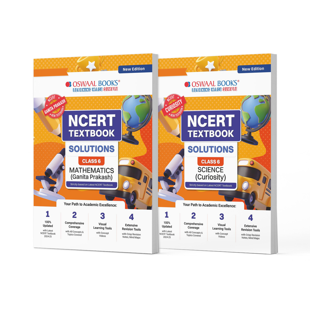 NCERT Textbook Solutions Class 6  Mathematics & Science | Set of 2 Books | For Latest Exam