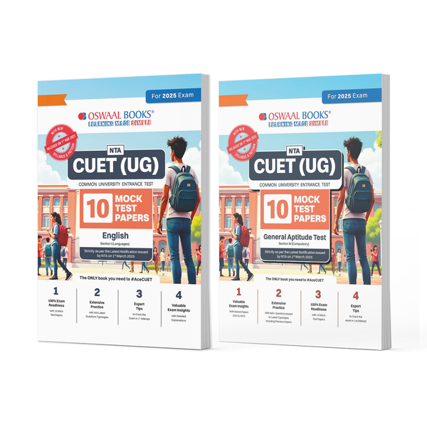 NTA CUET (UG) Mock Test Papers | English & General Aptitude Test (Set of 2 Books) | For 2025 Exam