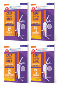 CBSE Question Bank Class 12 Set of 4 Books | English Core | Accountancy | Business Studies | Economics | Chapterwise & Topicwise Solved Papers | For 2026 Board Exams