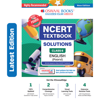 Oswaal NCERT Textbook Solutions English Class 6 | For CBSE 2026-27 Exam | Based on Latest NCERT Poorvi | With Complete Solutions & Subjective Questions for Practice