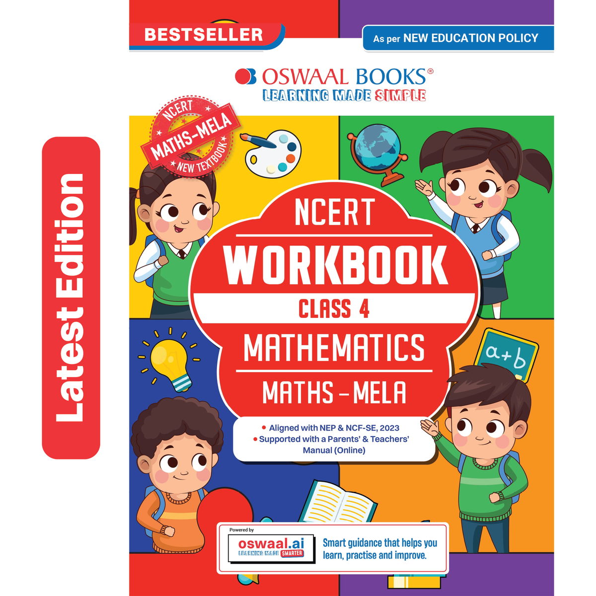 Oswaal NCERT Workbook Class 4 Mathematics (Maths Mela) | With Practice Worksheets & Activity Based Questions | For Exam 2026-27 | As per NCF & NEP