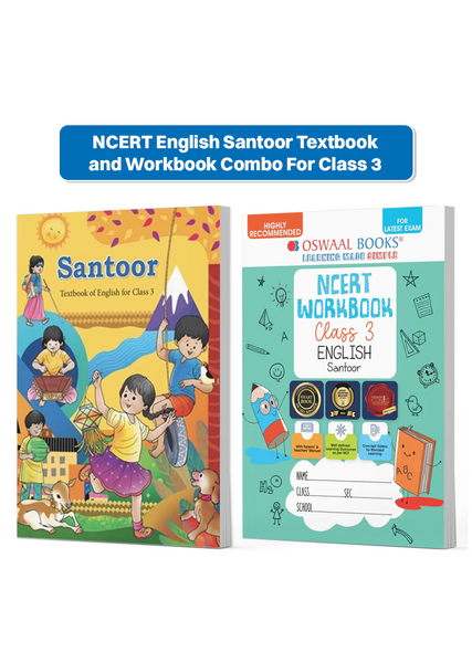 NCERT English Santoor Textbook and Workbook For Class 3 | Updated NCERT Pattern | Includes Mind Maps & Revision notes | Teachers Manual (Set of 2 books)