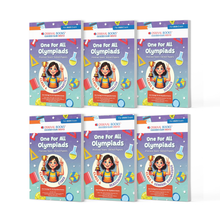 One For All Olympiad Previous Years' Solved Papers Class 6 (Set of 6 Books) Maths, English, Science, Reasoning, Cyber & General Knowledge (For 2025 Exam)