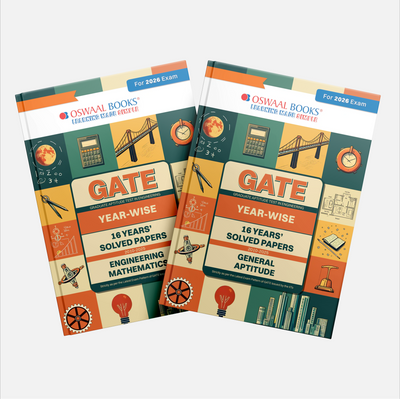 GATE 16 Years' Solved Papers Year-wise 2010 to 2025 (Set of 2 Books) | General Aptitude & Engineering Mathematics | For 2026 Exam