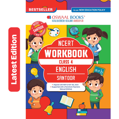 Oswaal NCERT Workbook Class 4 English (Santoor) | With Grammar Worksheets & Activity Based Questions | For Exam 2026-27 | As per NCF & NEP