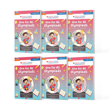 One For All Olympiad Previous Years' Solved Papers Class 5 (Set of 6 Books) Maths, English, Science, Reasoning, Cyber & General Knowledge (For 2025 Exam)