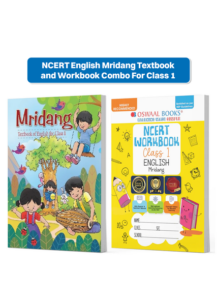NCERT English Mridang Textbook and Workbook For Class 1 | Updated NCERT Pattern | Includes Mind Maps & Revision notes | Teachers Manual (Set of 2 books)