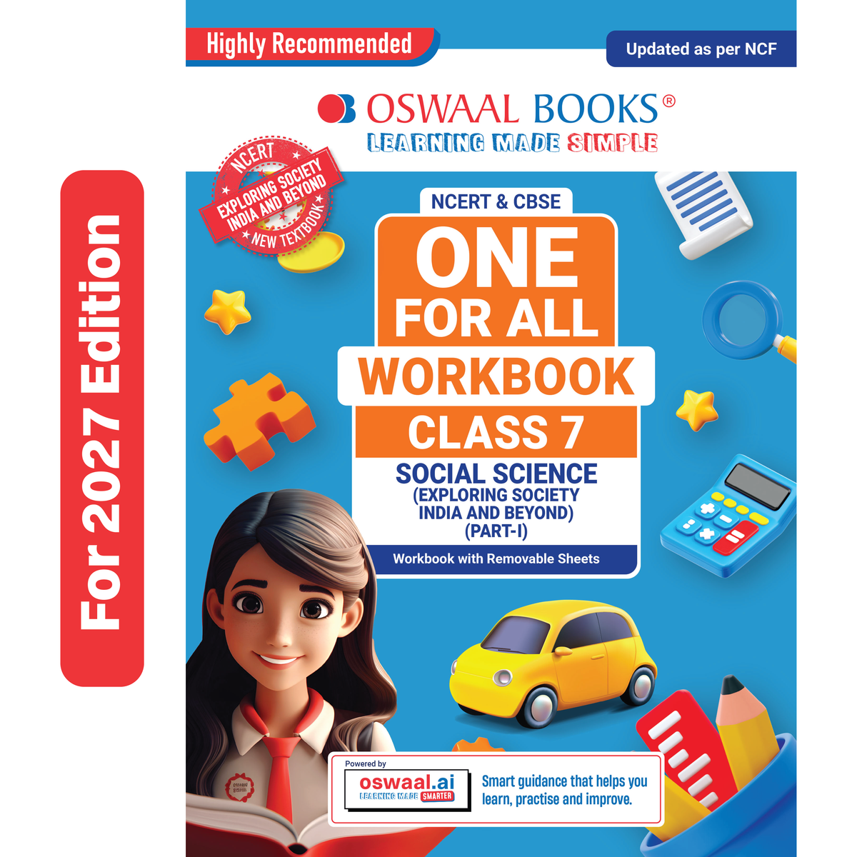 Oswaal One For All Workbook Class 7 Social Science Part-1 | NCERT & CBSE | Latest Exploring Society: India and Beyond | NCF Compliant | Competency-Based Assessment, Concept Building & Map Practice