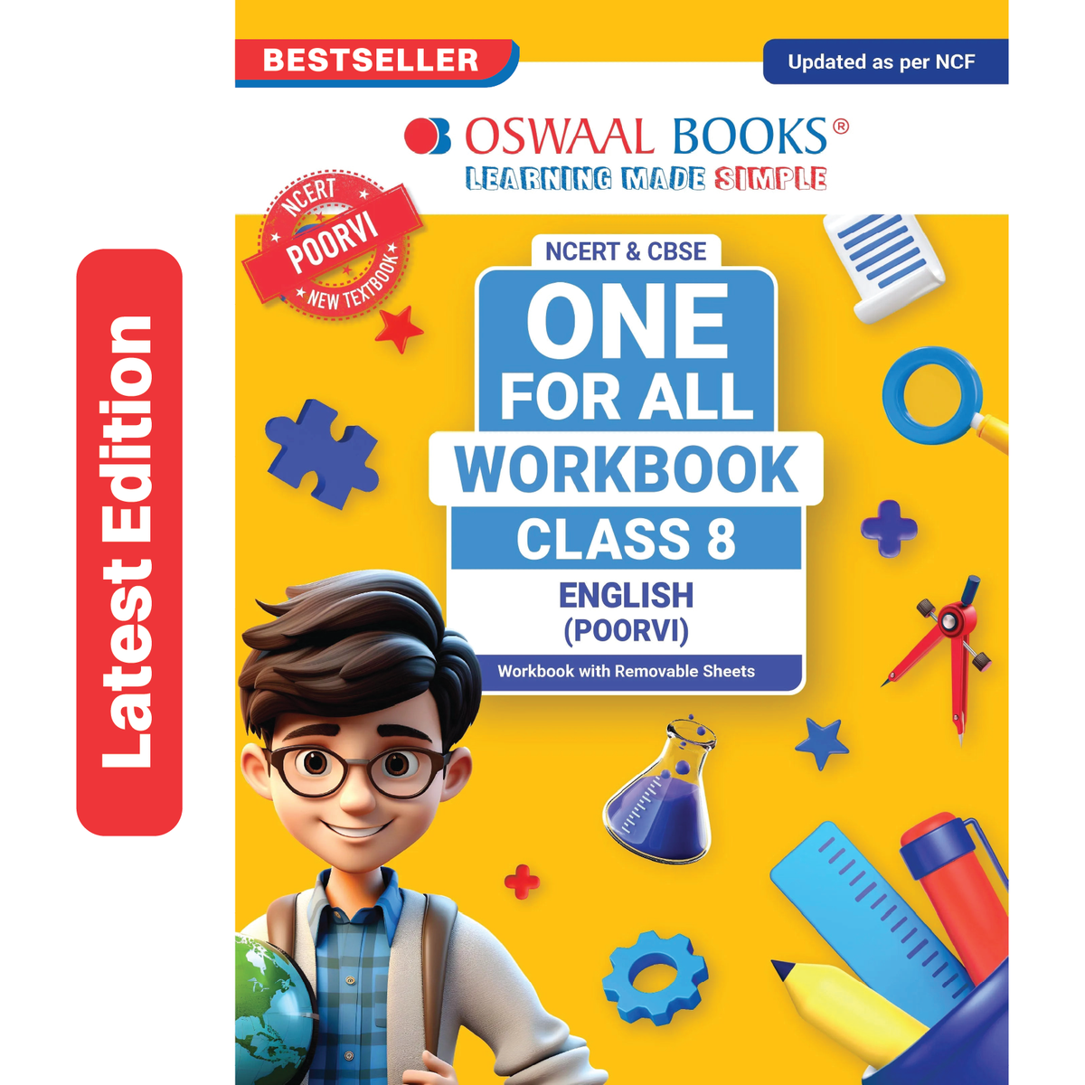 Oswaal One For All Workbook Class 8 English | NCERT & CBSE | Latest Poorvi | NCF Compliant | Competency-Based Assessment & Practice