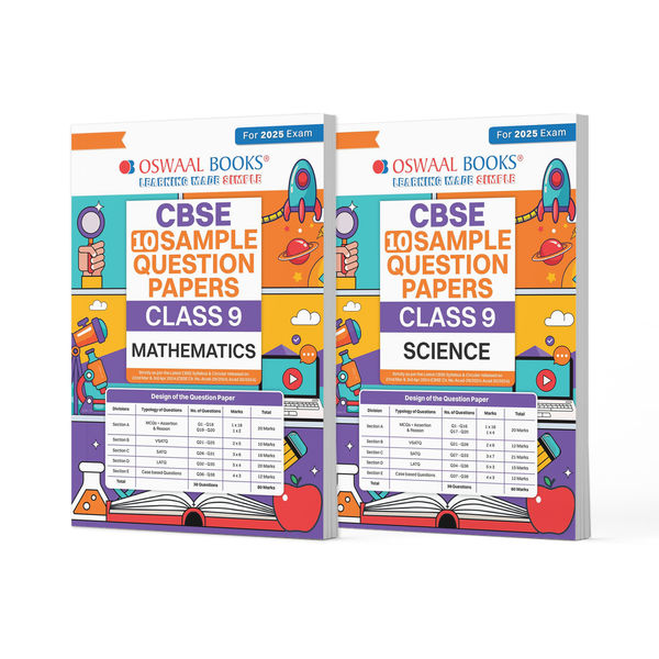 CBSE Sample Question Papers Class 9 Mathematics & Science (Set of 2 Books) For 2025 Exam