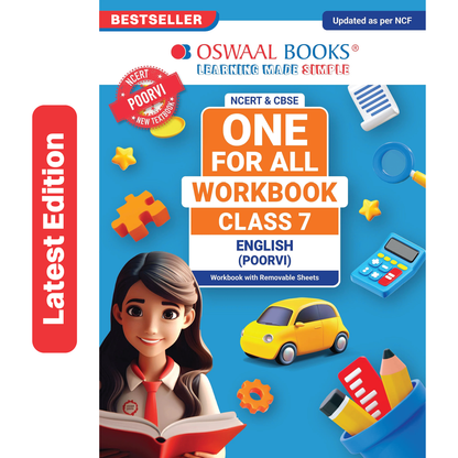 Oswaal One For All Workbook Class 7 English | NCERT & CBSE | Latest Poorvi | NCF Compliant | Competency-Based Assessment, Literature Practice & Language Skills