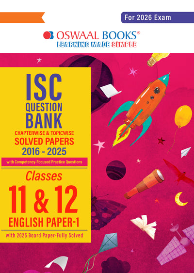 ISC Question Bank Chapterwise & Topicwise Solved Papers Class 11 & 12 English-1 For 2026 Exam