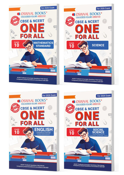 CBSE & NCERT One For All Class 10 | English | Science | Social Science & Mathematics Standard | With Topic Wise Notes (Set Of 4 Books) For 2026 Board Exam