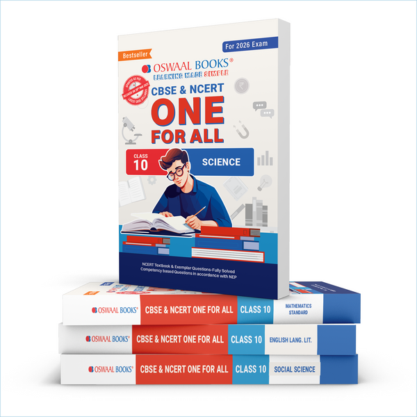 CBSE & NCERT One For All Class 10 | English | Science | Social Science & Mathematics Standard | With Topic Wise Notes (Set Of 4 Books) For 2026 Board Exam