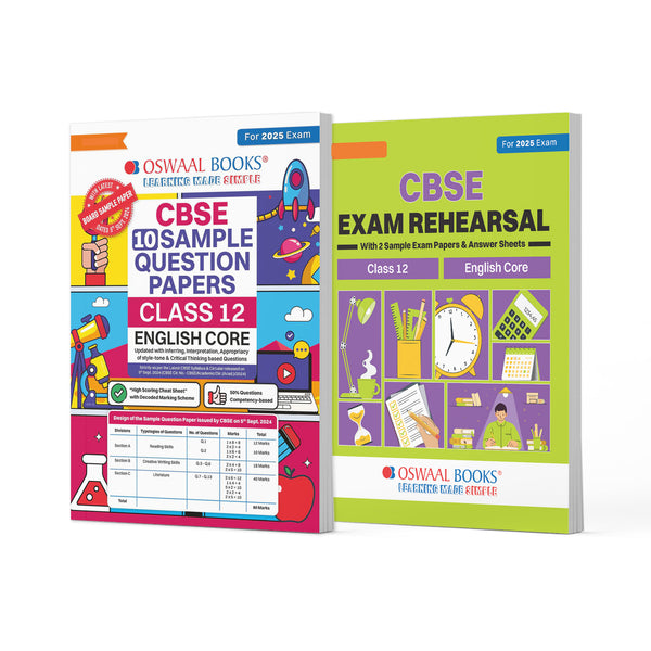 CBSE Sample Question Papers & Exam Rehearsal Class 12 English (Set of 2 Books) For 2025 Board Exam