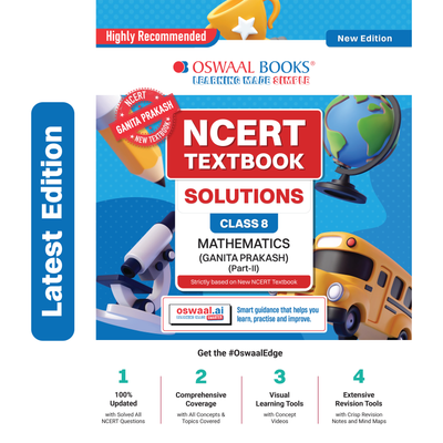 Oswaal NCERT Textbook Solutions Mathematics Part-1 Class 8 | For CBSE 2026-27 Exam | Based on Latest NCERT Ganita Prakash | With Complete Solutions & Subjective Questions for Practice