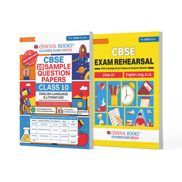 CBSE Sample Question Papers & Exam Rehearsal Class 10 English (Set of 2 Books) For 2025 Board Exam