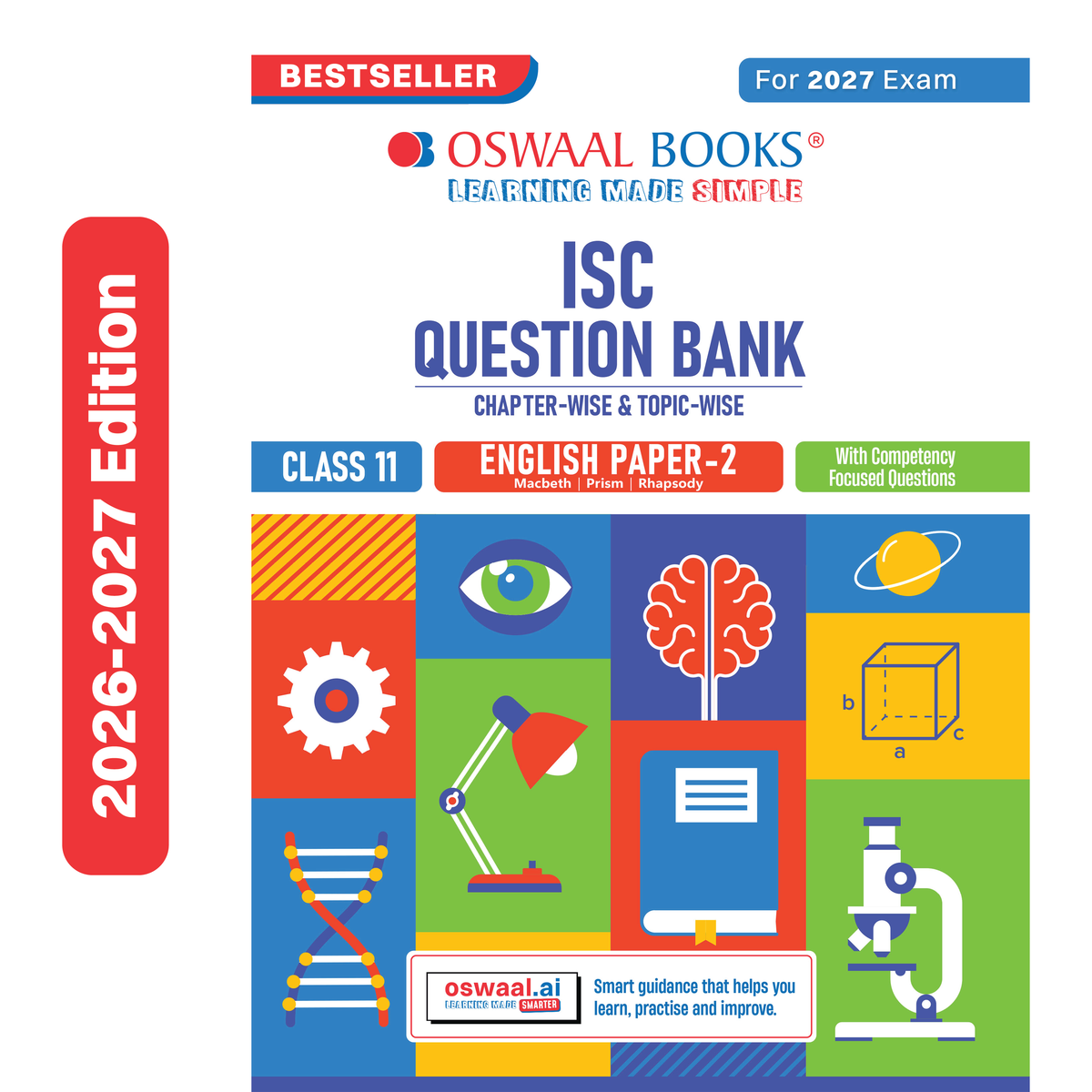 Oswaal Class 11 ISC English Paper-2 (Literature) Question Bank | Chapter-wise & Topic-wise with Competency Based Questions | For 2027 Exam | Self-Assessment Papers | Revision Notes