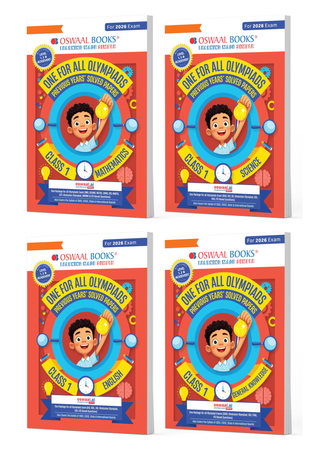 One for All Olympiads | Class 1 Maths, Science, English, GK | Chapter-wise Previous Years' Solved Papers | Prep-Guide With Level 1, 2 & Achievers Section (Set of 4 Books) For 2026 Exam