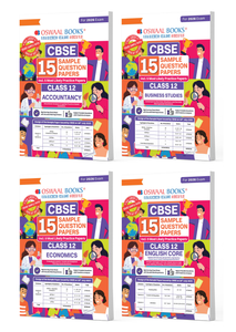CBSE Sample Question Papers Class 12 Accountancy, Business Studies, Economics & English Core (Set of 4 Books) (For Board Exams 2026)
