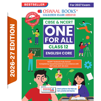 Oswaal CBSE & NCERT One for All Class 12 English Core (For 2027 Exam)