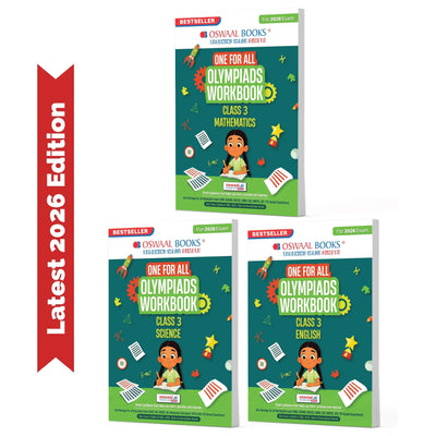 Oswaal One For All Olympiad Workbook Class 3 (Set of 3 Books) Maths, Science & English For 2026 Exam