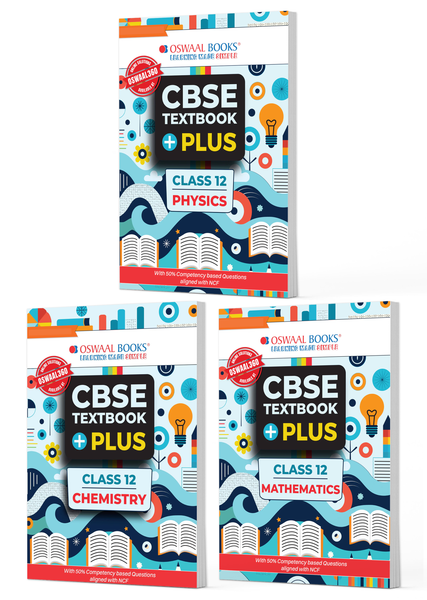 CBSE Textbook Plus Physics, Chemistry & Mathematics (Set of 3 Books) For Class 12 | With 50% competency-based Questions aligned with NCF | Includes Previous Years’ Exam Questions With Mnemonics and Mind Maps (For 2026 Exam)