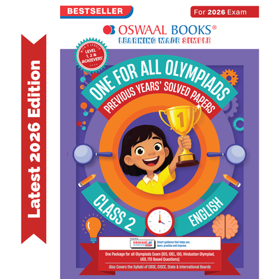 Oswaal One For All Olympiads Class 1 English Prep-Guide Book | Chapter-wise Previous Years' Solved Papers | Questions for SOF IEO & Other Olympiad Exams 2026 | With Sample Practice Papers & Oswaal.AI