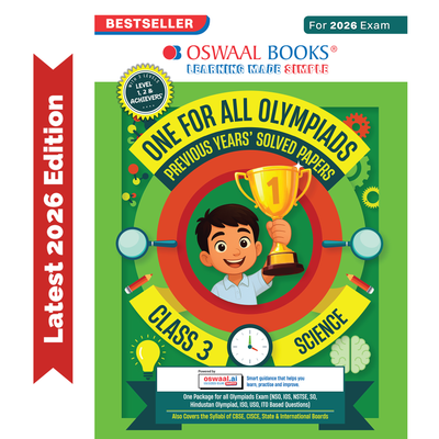 Oswaal One For All Olympiads Class 3 Science Prep-Guide Book | Chapter-wise Previous Years' Solved Papers | Questions for SOF NSO & Other Olympiad Exams 2026 | With Sample Practice Papers & Oswaal.AI