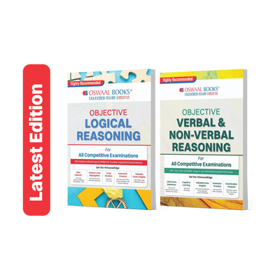 Oswaal Objective Logical, Verbal & Non-Verbal Reasoning for All Competitive Exams English Medium Set of 2 | Chapter-wise & Topic-wise with 700+ Previous Years Questions | SSC, Banking, RRB, Defence, LIC