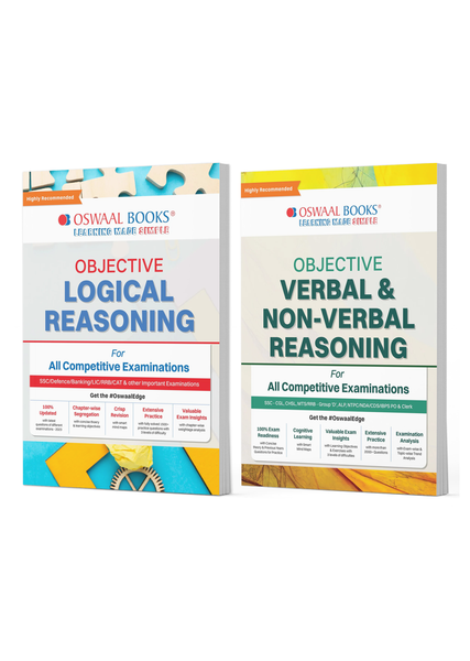 Objective Logical, Verbal & Non-Verbal Reasoning for All Competitive Exams | SSC, Banking, Defence, RRB, LIC, CAT & More (Set of 2 Boooks)