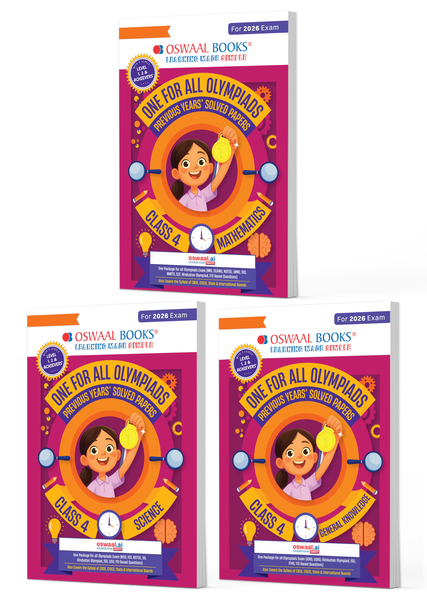 One for All Olympiads | Class 4 Maths, Science, GK | Chapter-wise Previous Years' Solved Papers | Prep-Guide With Level 1, 2 & Achievers Section (Set of 3 Books) For 2026 Exam