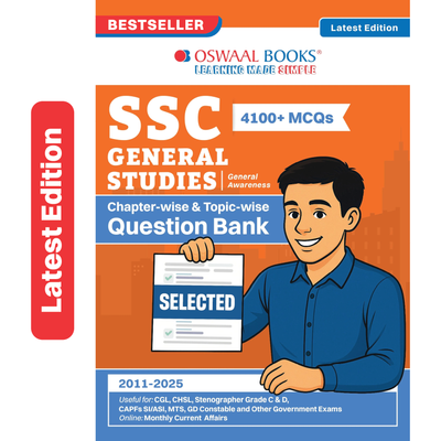 Oswaal SSC General Studies 15 Years Question Bank English Medium | 4100+ MCQs Tier-1 Chapter-wise & Topic-wise | SSC CGL, CHSL, MTS, CPO | Previous Years 2011-2025 | For 2026 Exam