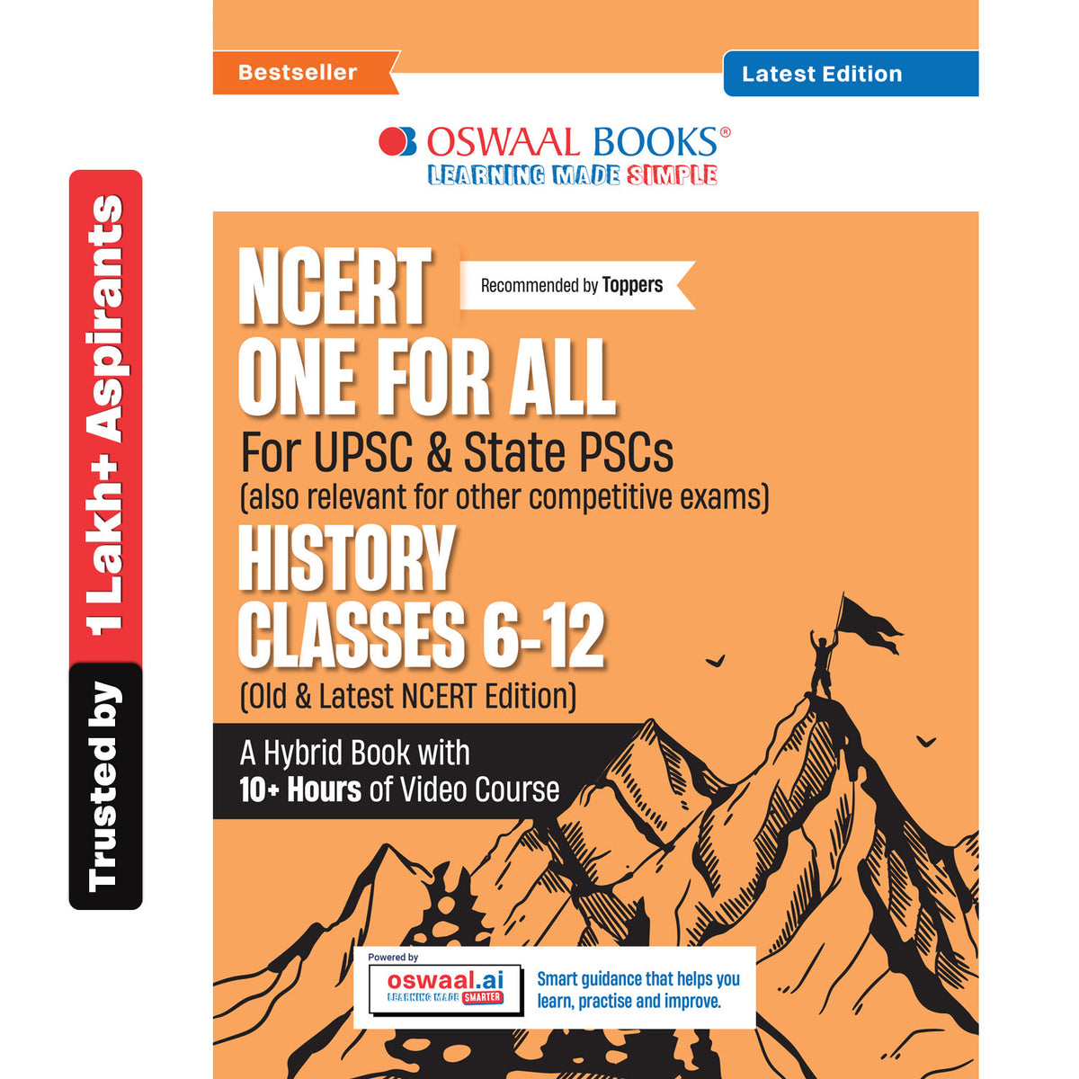 Oswaal NCERT One For All Book for UPSC & State PSCs | History Classes 6-12 (Old & New NCERT Edition) Latest Edition