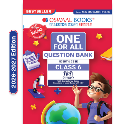 Oswaal CBSE Class-6 One for All Hindi (Malhar) For 2026-27 Exam | As Per Latest NCERT & CBSE Syllabus | Chapter-wise Question Bank, Revision Notes, Literature, Grammar & Competency Based Questions