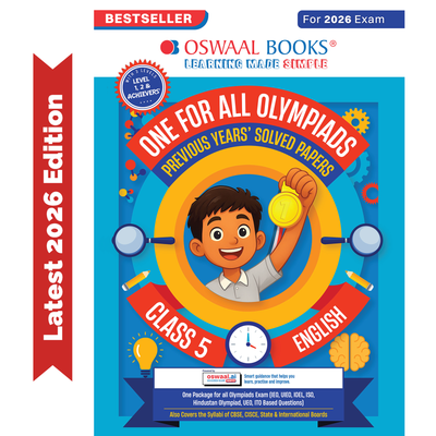 Oswaal One For All Olympiads Class 5 English Prep-Guide Book | Chapter-wise Previous Years' Solved Papers | Questions for SOF IEO & Other Olympiad Exams 2026 | With Sample Practice Papers & Oswaal.AI