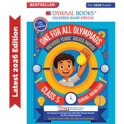 Oswaal One For All Olympiads Class 5 General Knowledge (GK) Prep-Guide Book | Chapter-wise Previous Years' Solved Papers | Questions for SOF& Other Exams 2026 | With Sample Practice Papers & Oswaal.AI