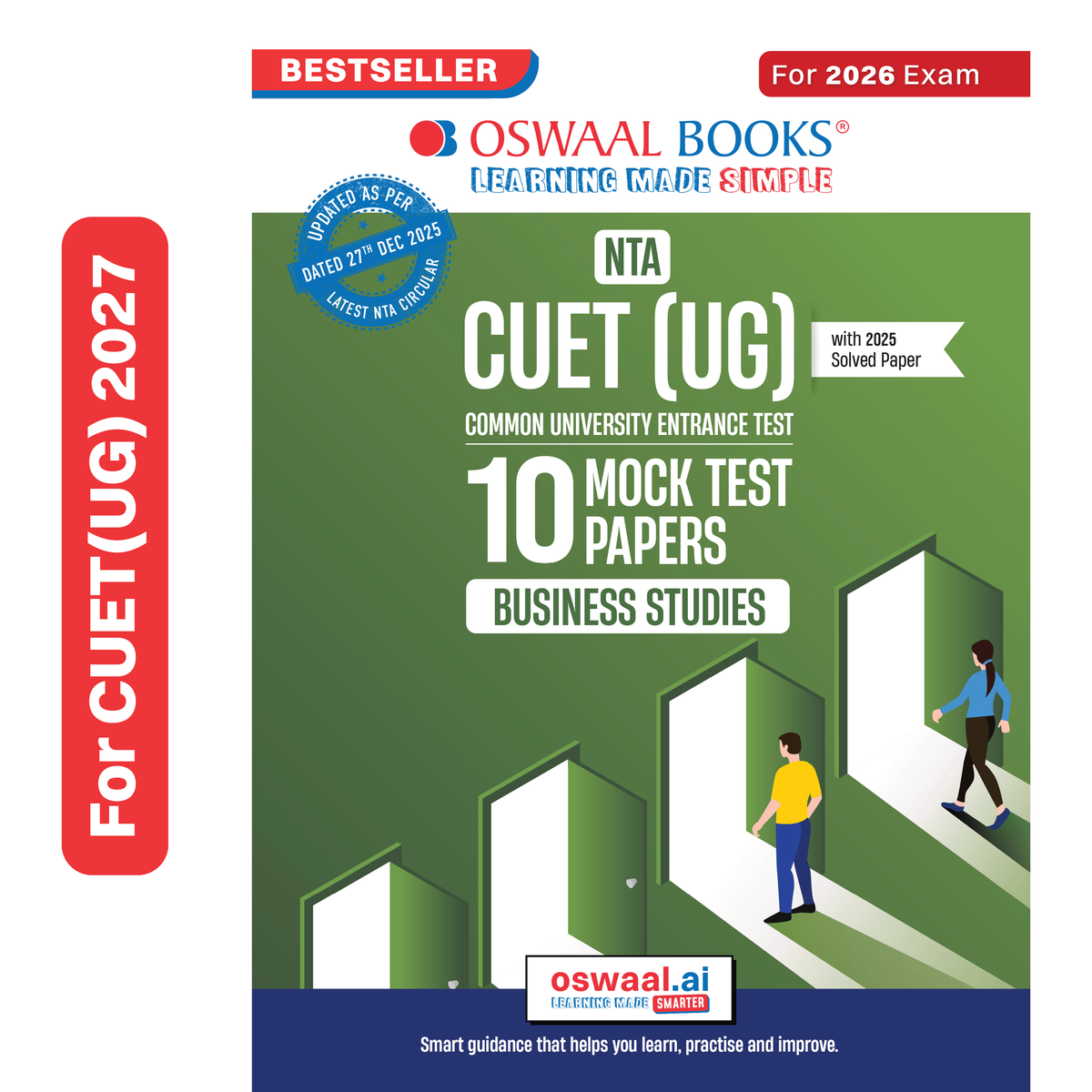 Oswaal NTA CUET (UG) 10 Mock Test Papers Business Studies For 2026 Exam (Section-II) (as per latest 27 Dec., notification) | 500+ MCQs for Practice | Includes 2025 Paper- fully solved | With Oswaal AI