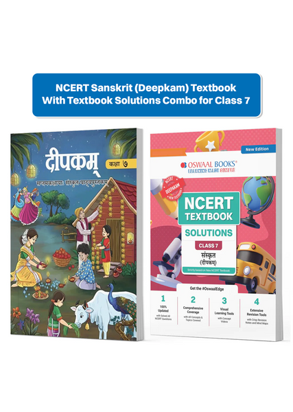 NCERT Sanskrit (Deepkam) Textbook With Textbook Solutions for Class 7 | Set of 2 Books | Covered Concept, Mind Maps, Mock Papers | Updated NCERT Pattern (For Upcoming Exams)