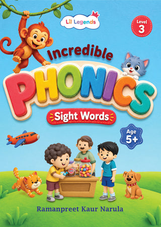 Lil Legends Incredible Phonics Level 3 Sight Words Book for Kids | Tricky and High Frequency Words | Reading Fluency and Fun Activity Book | For Class 1 and 2 | Age 5-7